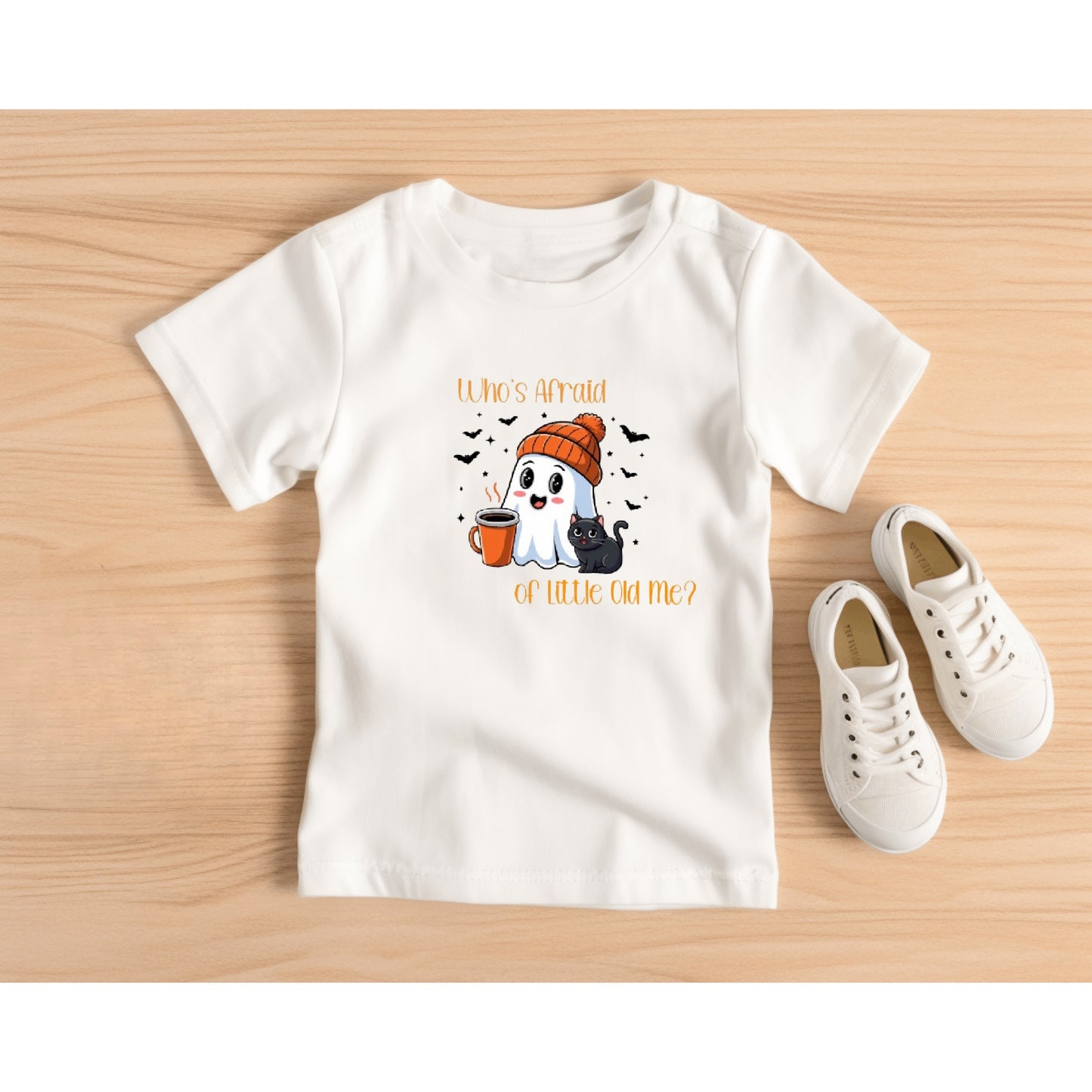 Who's Afraid of Little Old Me? Kids Halloween Tshirt