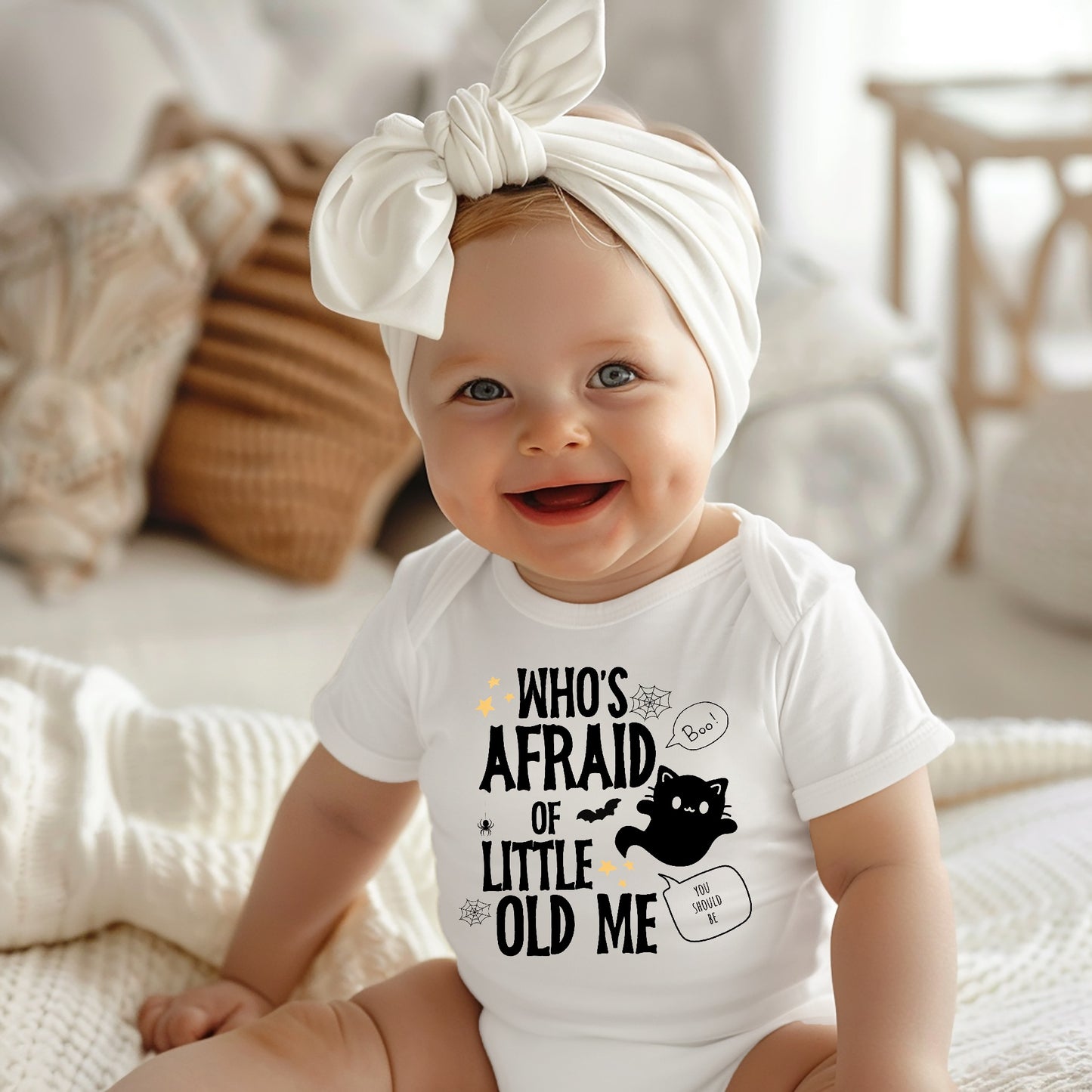 Who's Afraid of Little Old Me? Halloween Baby Onesie