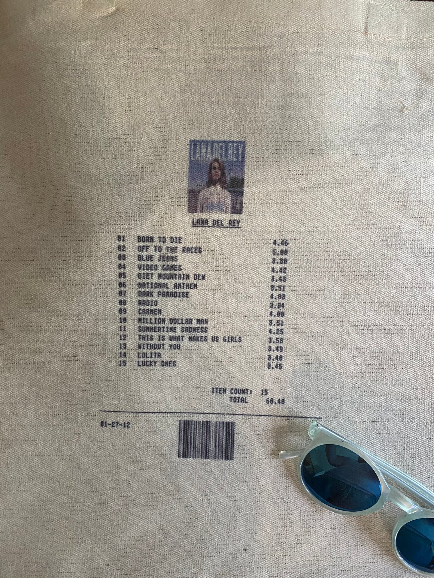 Born to Die Receipt Totebag