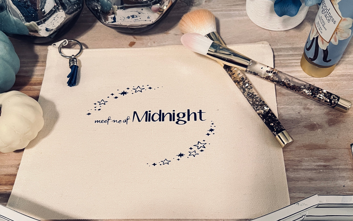 Meet Me at Midnight Makeup Bag