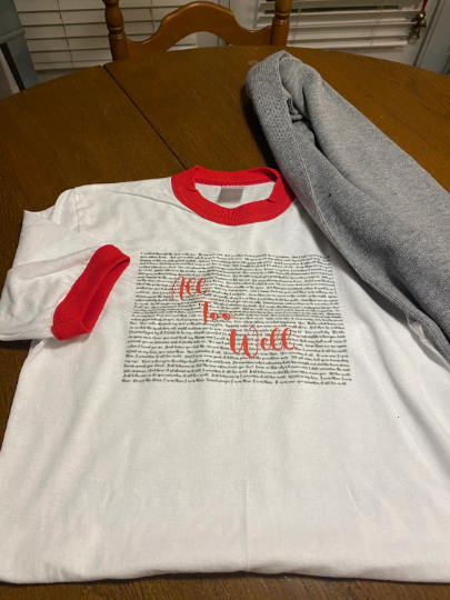 All Too Well Lyric Ringer Tee