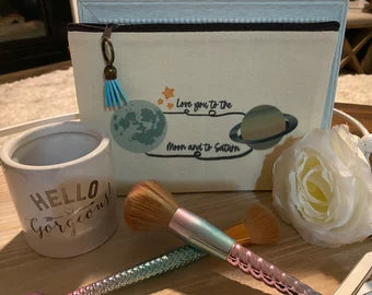 Love You to the Moon and to Saturn Makeup Bag