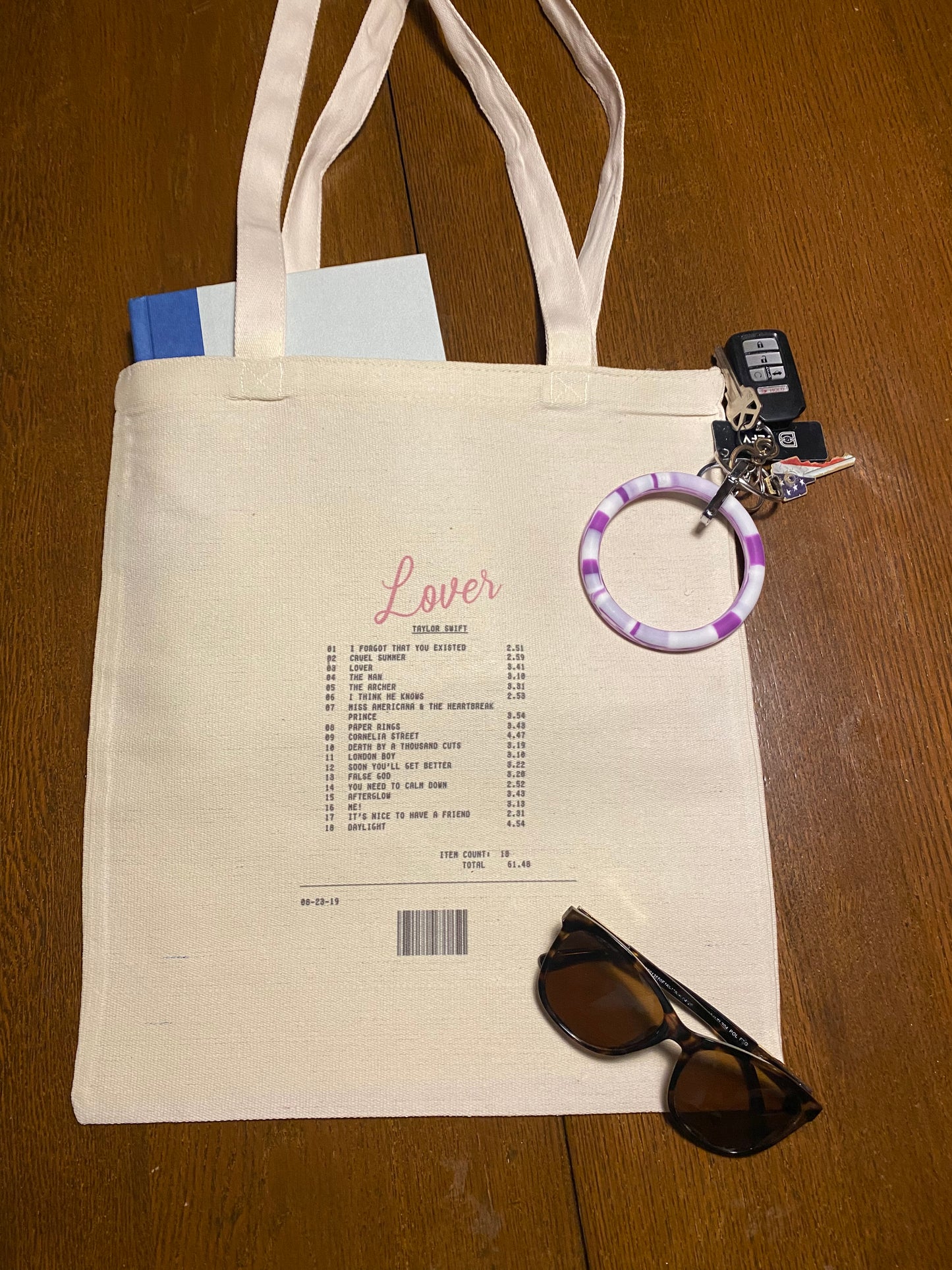 Taylor Swift Album Receipt Totebag