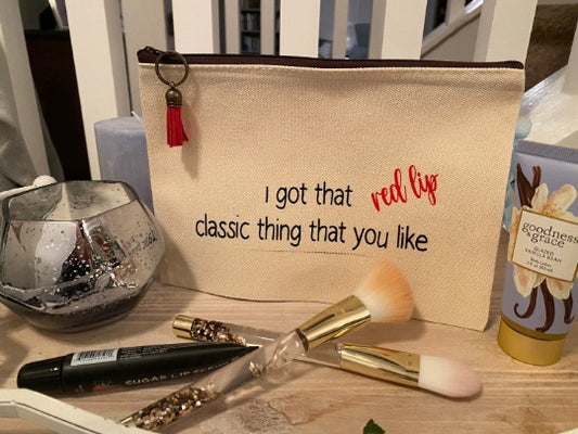 I Got That Red Lip Classic Makeup Bag